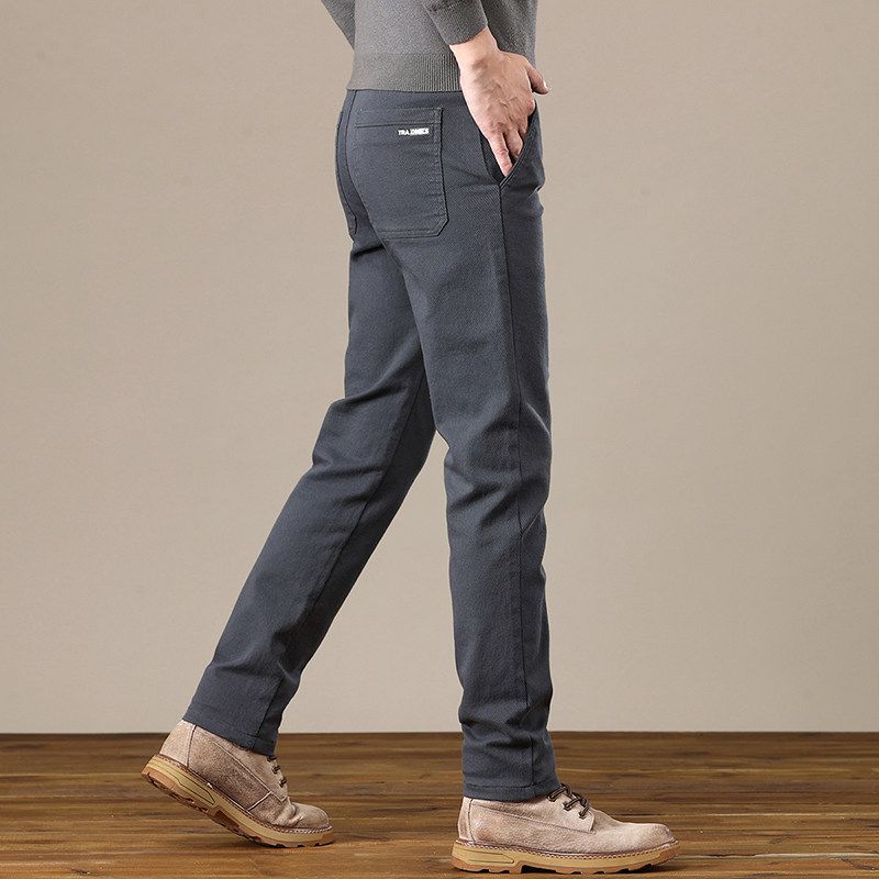 Men s Straight-Leg Business Casual Pants, Spring and Autumn 2024 New Trendy Simple Versatile Loose Long Pants Grey 36