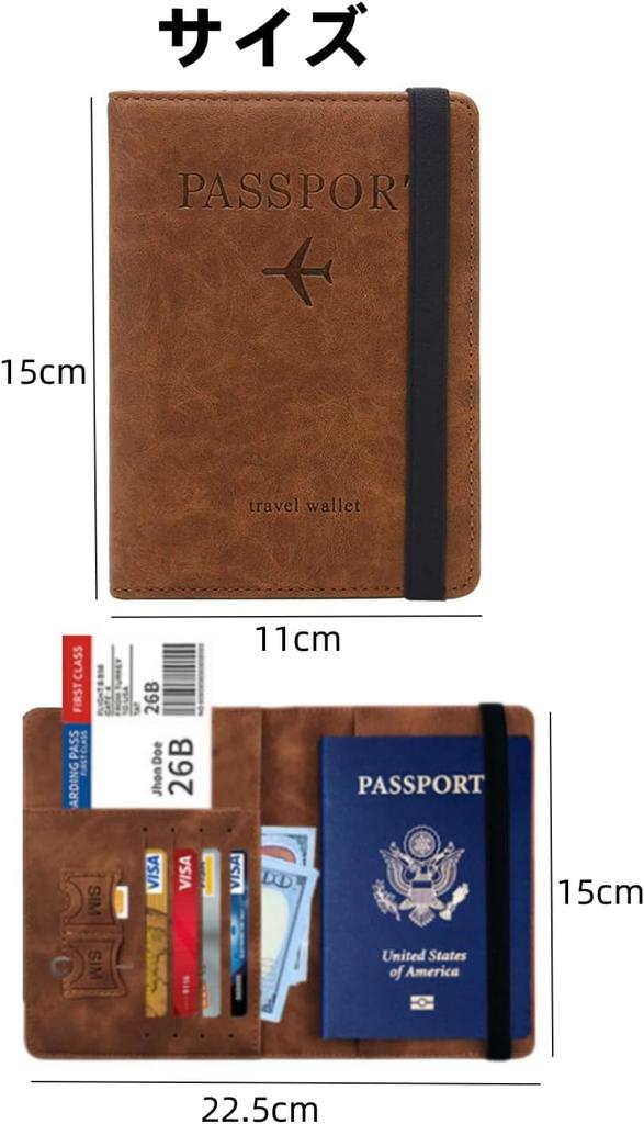 fukukome Passport Passport Travel Passport Card Storage Domestic and International Travel Overseas Business Overseas Travel Case, Anti-Skimming,