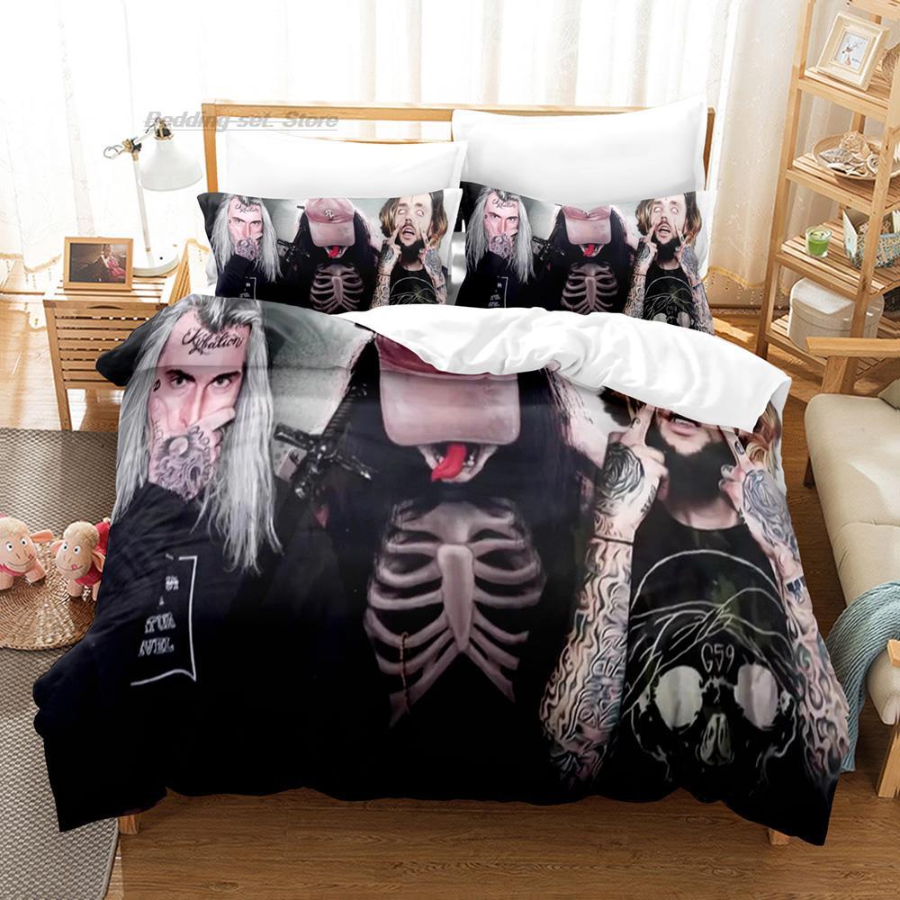 Ghostemane Bedding Set Single Twin Full Queen King Size Bed Set Aldult Kid Bedroom Duvetcover Sets 3D Print Cool Hip Hop