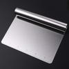 Stainless Steel Bench Scraper Curled Edge Pastry Spatula Easy To Clean Pancake Scraper  Cake