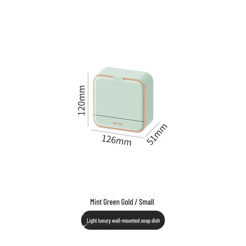 Creative Wall-Mounted Bathroom Soap Holder with Lid and Drainage