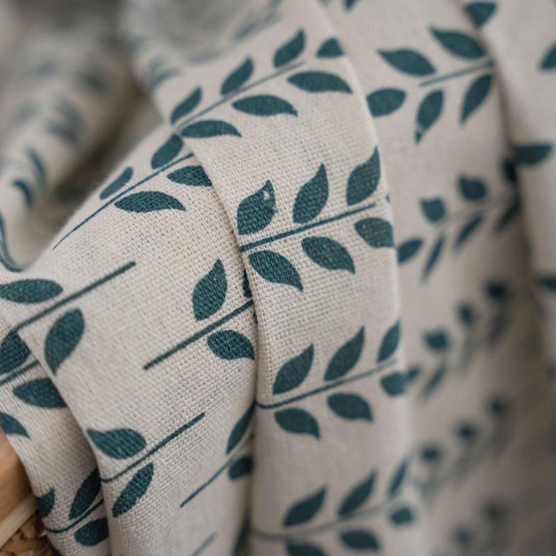 Cotton Linen ear of wheat Prints Thick Curtain with Tassels Curtains for Living Room Kitchen Valance for The Luxury Living Room
