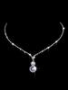 3pcs Women's Zircon Set, Rhinestone Necklace, Earrings, Luxurious Wedding Accessories