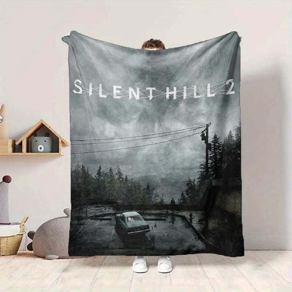1Pc Silent Hill Mystery Blanket Soft And Comfortable Casual Warm Camping Travel Christmas Halloween Xmas Gift M928743