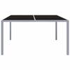 Maison Exclusive - Table de jardin 130x130x72 cm Gris Acier et verre