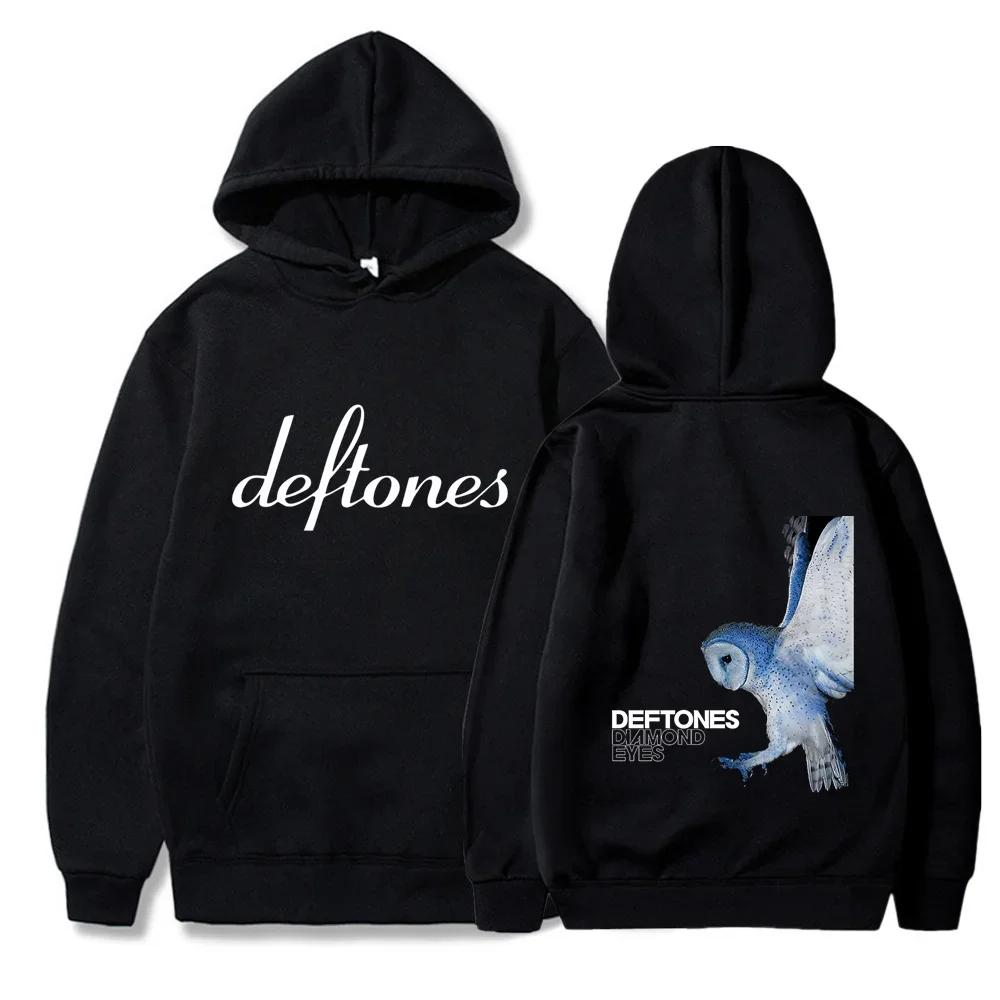 2025 Deftones Hoodie Autumn Winter Casual Loose O-Neck Long Sleeve Hoodie Men Women Fashionable Warm Fleece Sweatshirts Unisex