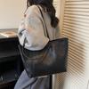 Vintage PU Tote Bag with Top Handle Large Capacity Everyday Fashion Shoulder Bag