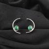 Heart Chakra Malachite Gemstone 925 Sterling Silver Stud Post Earrings Jewelry EE-145-20