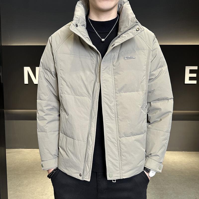 50% Winter Thickened Men's Down Jacket with Stand Collar