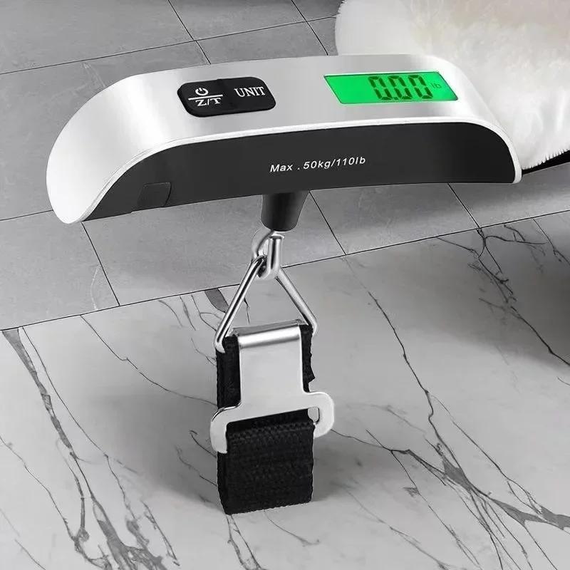 1pc 110lb/50kg Digital Handheld Luggage Hanging Baggage Scale, Hand Scale, Mini Portable Electronic Scale, Express Scale with Ba