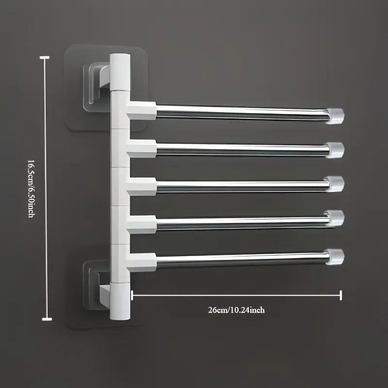 No-Drilling Rotatable Towel Rack With Suction Cup For RV Camper Plastic Stainless Steel Wall-Mounted Storage Rack Accessories