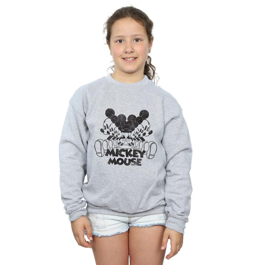 Disney Girls Mickey Mouse Mirrored Sweatshirt