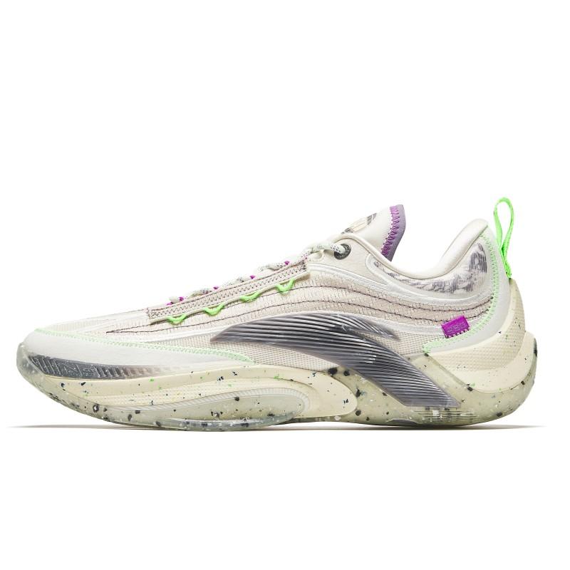 Anta Zap 1 ESG Cushioning, Wear Resistant Low top Basketball Shoes Men s Gray White Sneakers 912411111Q-5 44.5