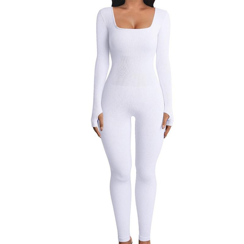 Tuta Slimming a Coste con Scollo Quadrato - Moda Donna Autunno/Inverno 2025
