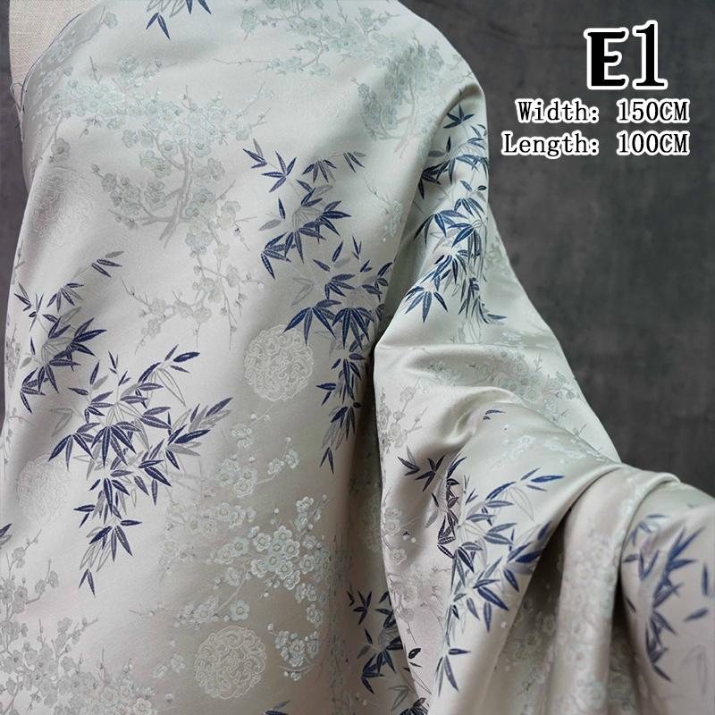 1M Butterfly Jacquard Satin Fabric For Sewing Chinese Hanfu Dress Cheongsam Bag Pillowcase Apparel Material Brocade Fabric