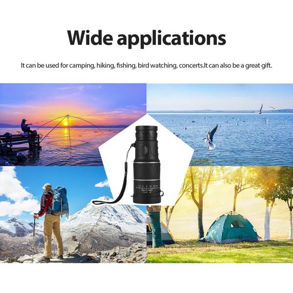 Single Telescope Night Vision High Definition Optical Glass Monocular Telescope Camping Handheld Telescope Spotting Telescope For Hiking Bird Watching
