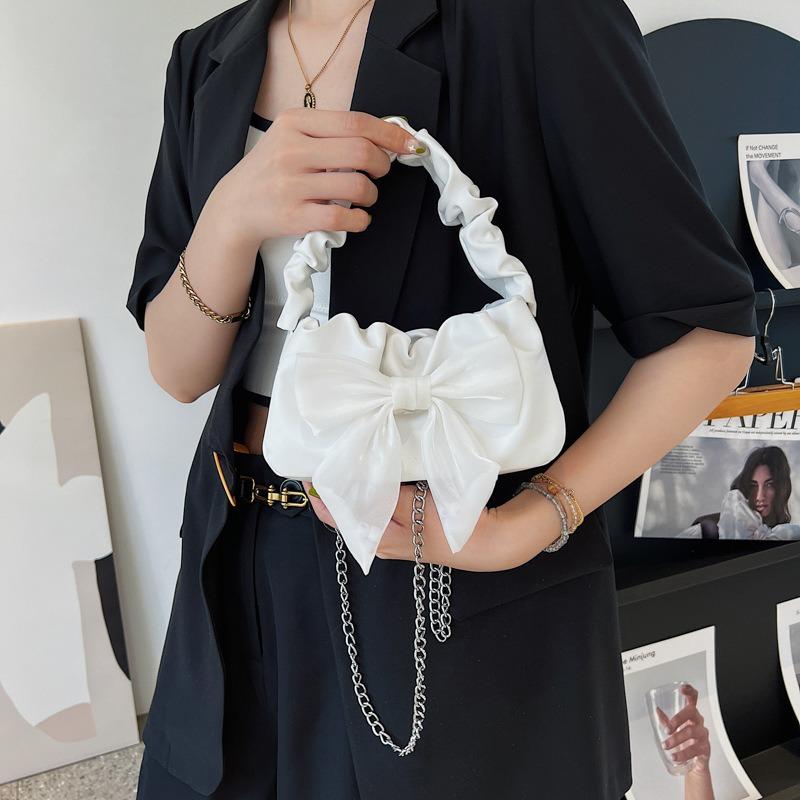 Popular Small Bag Women's New Fashion Personalized Chain Crossbody Cute Bow Shoulder Armpit Bag