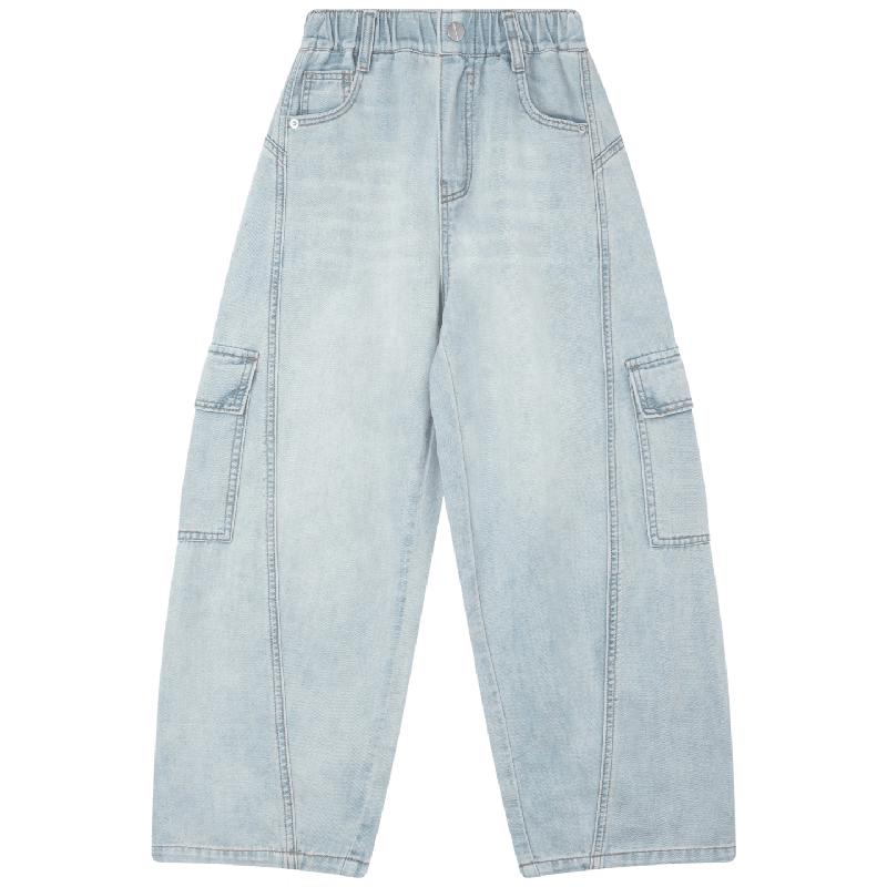 Mucmukn Relaxed Denim Cool Linen Soft Jeans 140