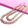 Purple Gold Color Gold Coarse Wheat Ear Necklace Simple Temperament Fashion Personality High-End Rose Gold Plated Chain