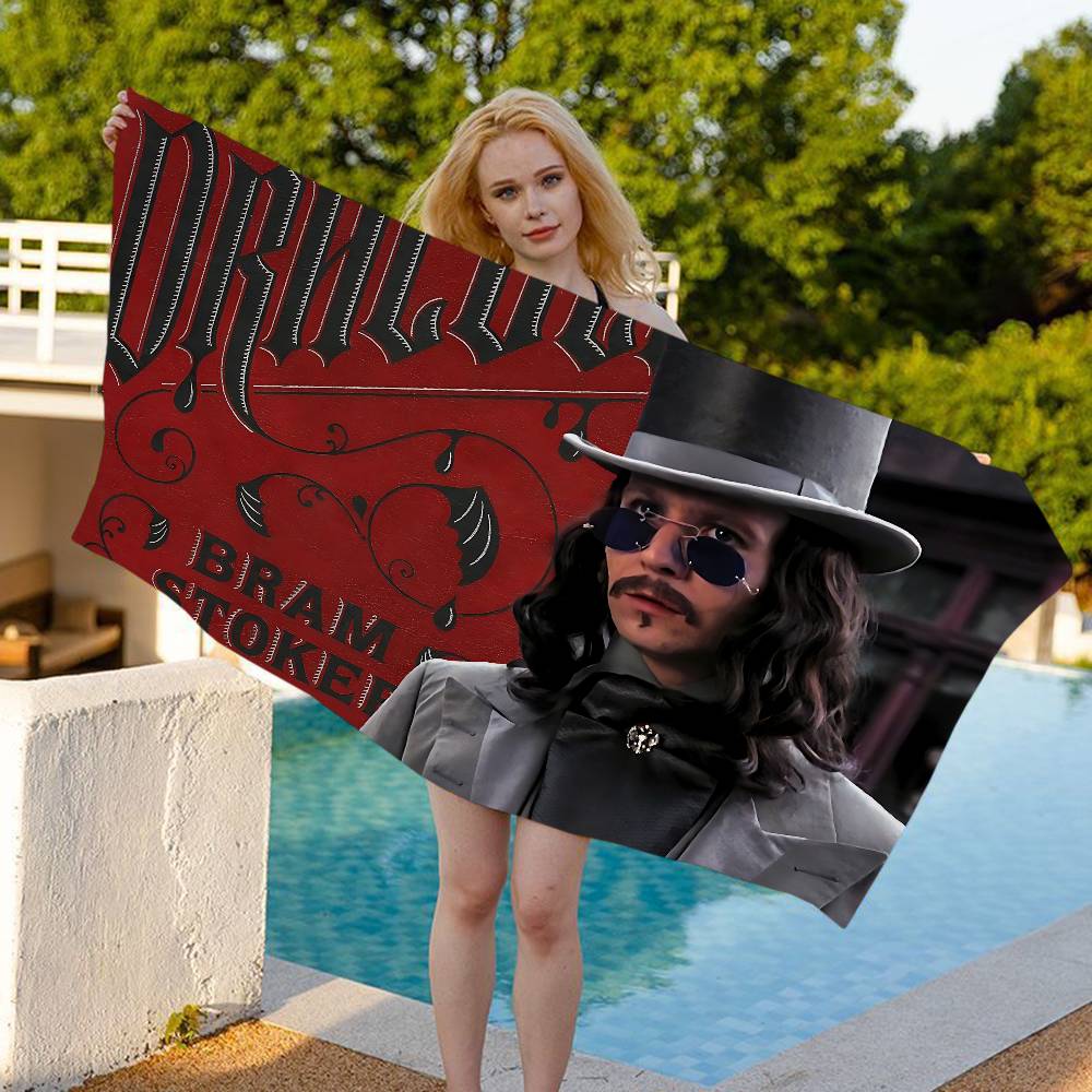 Vampire D-Dracula Movie Microfiber Printed Beach Towel Mountain Climbing Yoga Beach Swimming Running Absorbent Soft Towel