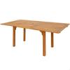 Table Extensible - Aktive - 200x100 Cm - Bois D'acacia - 8 Places - Design Contemporain