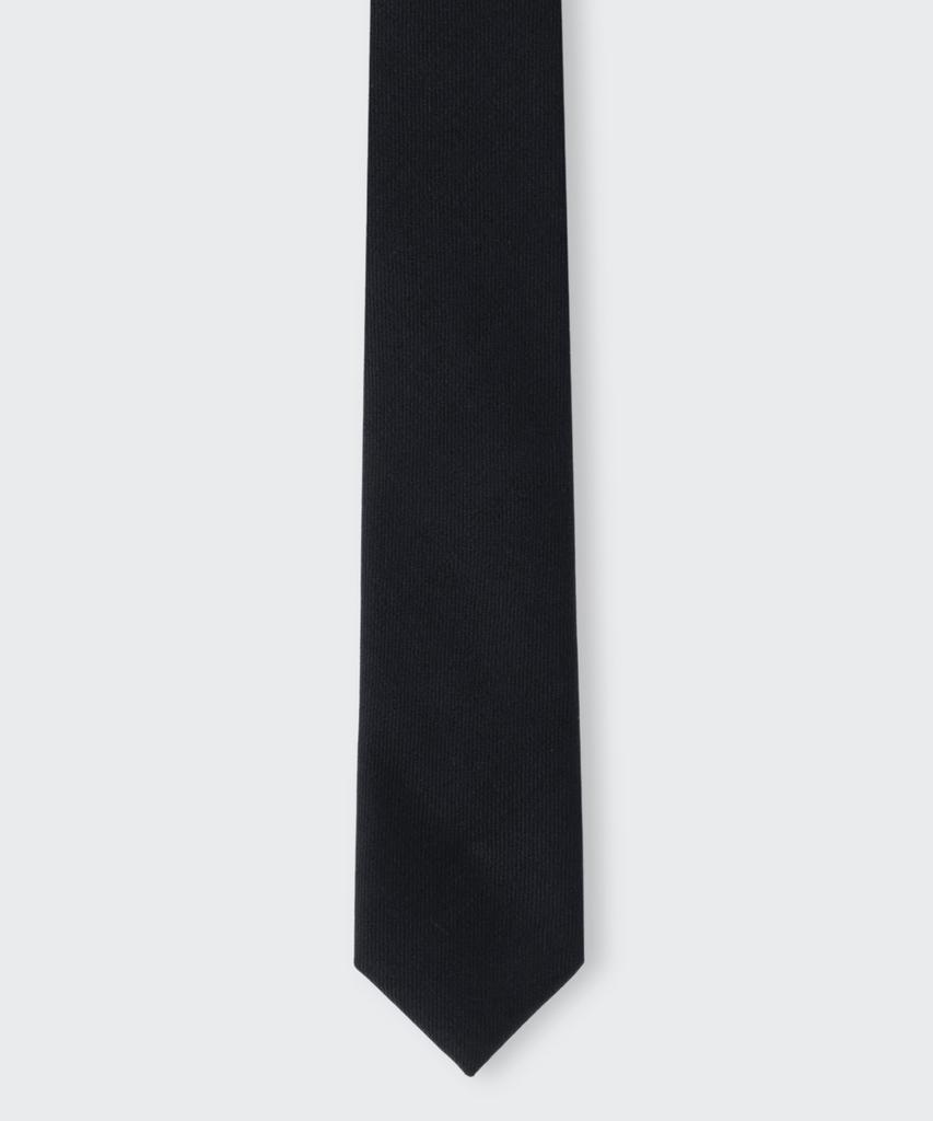 MUSINSA STANDARD Wool Slim Solid Tie [Black]