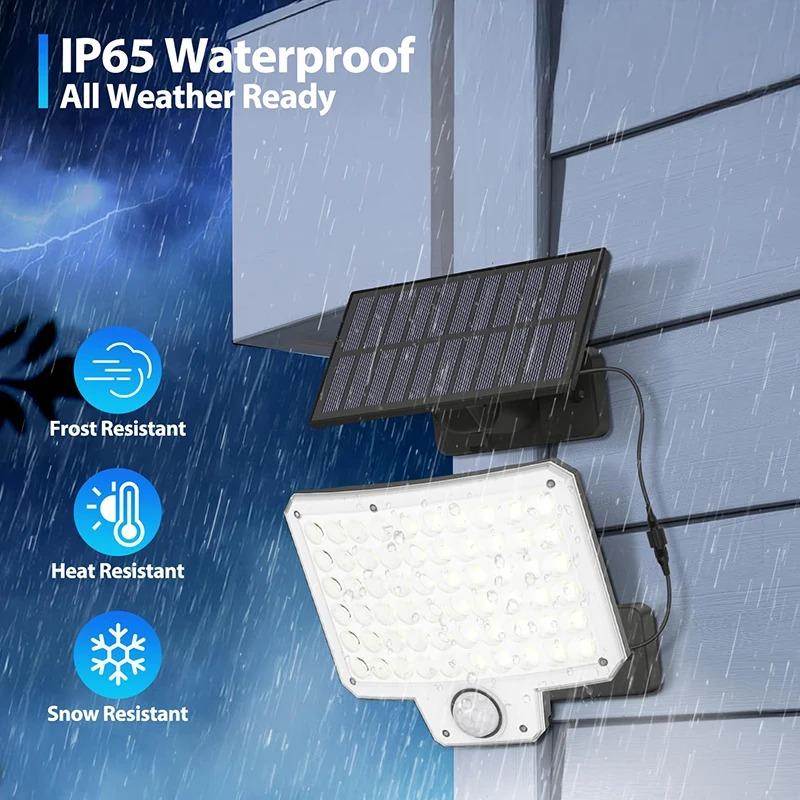Nice Solar Lights Outdoor 240 LED 3 Modes Motion Sensor Flood Lights With Remote IP65 Security Solar Lights For Outside Wall Lig