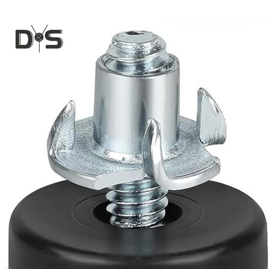 12Pcs Universal Furniture Leveling Feet with T-Nuts Strong Load-bearing Thread Adjustable Levelers Cabinet Chair Table Feet