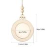 6Pcs Photo Display Frame Unpainted Round Wooden Frame Holiday Hanging Ornament For Kid Adult Handmade Craft Project