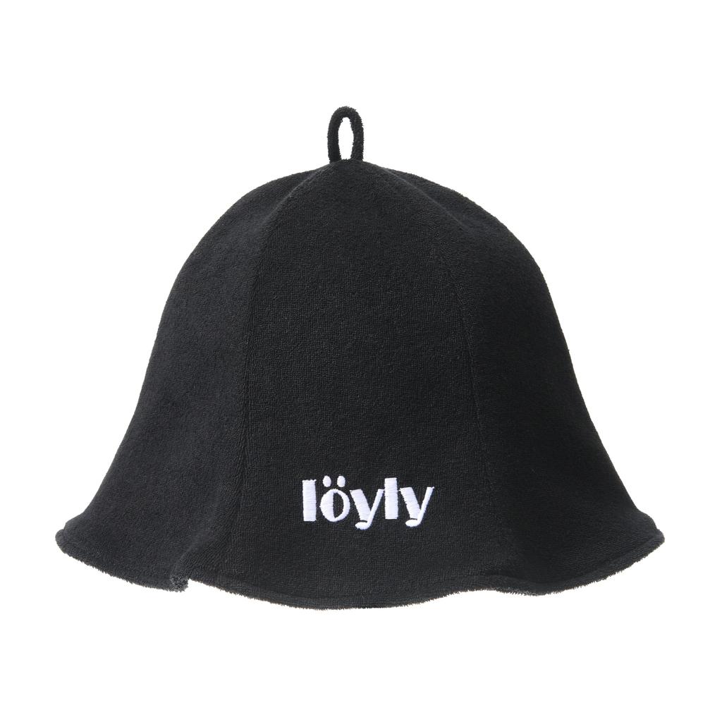 Loyly Sauna Hat for Men and Towel Double Sauna Sauna Loyly [loyly] Women, Fabric, Layer, Washable, Goods, Hat, Cute, Stylish, (Black)