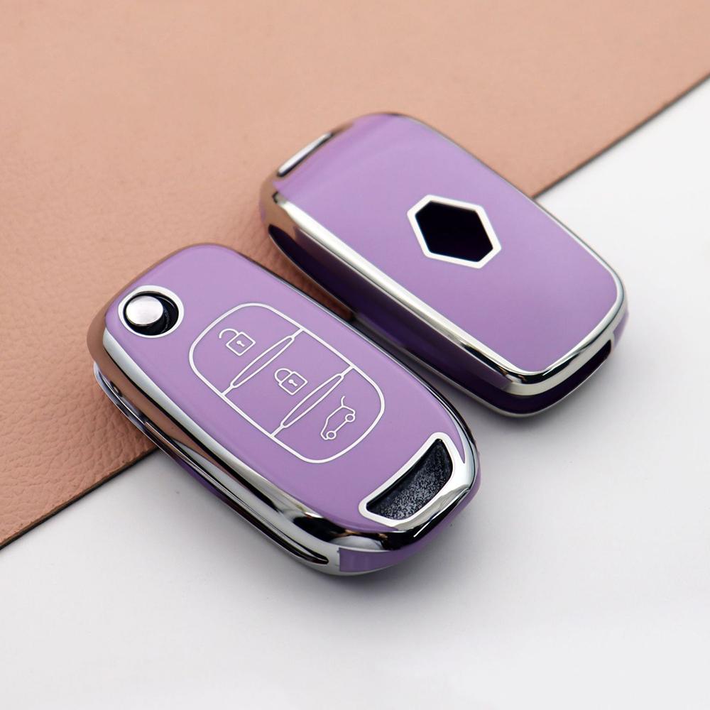 TPU Car Key Case Cover For Renault TWingo 3 Duster Captur Logan Laguna Scenic For Dacia Logan 2021 Key Cover Remote Shell