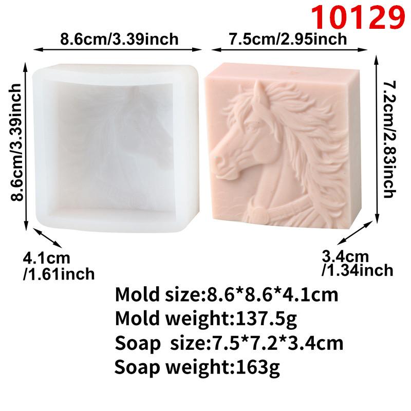 3D Square Animal Horsehead Elephant  Silicone Soap Mold DIY Flamingo Tiger Mold Craft Gift Handmade Bath Bomb Making Supplies