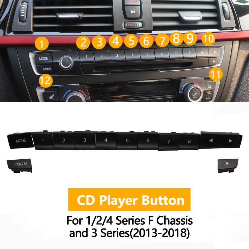 Car Dashboard CAir Conditioner AC Control Button CD Player Key Cap Repair Kit For BMW 1 2 3 4 F Series F20 F21 F22 F23 F30 F32