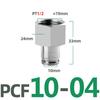 PCF Pneumatic Connector 304 Stainless Steel 1/8” 1/4” 3/8” 1/2” BSP Internal Thread Pneumatic Quick Connector Hose Air Tube