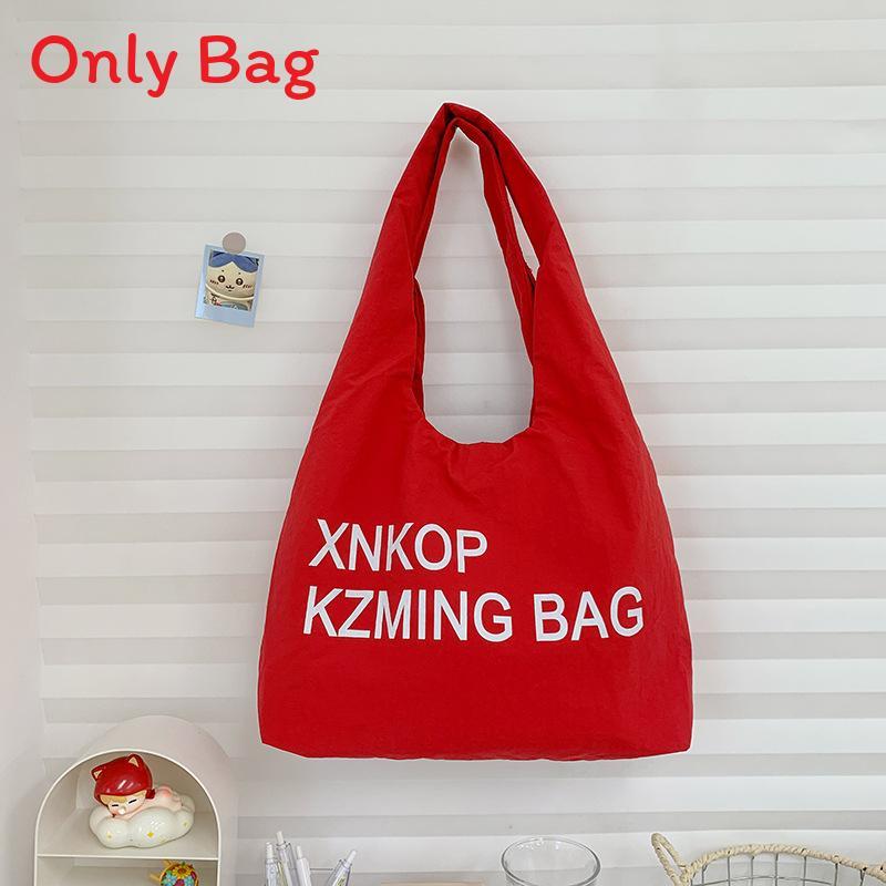 Large Nylon Shoulder Bag With Scrunched Design And Phone Pocket For Womens Fashion