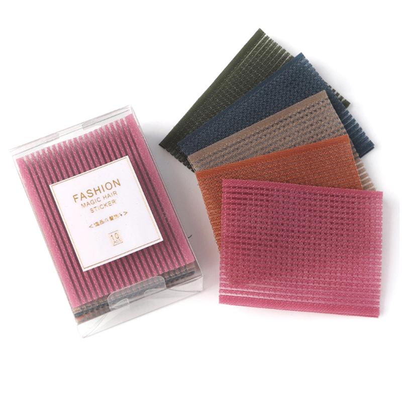 10Pcs Solid Color Bangs Magic Paste Posts Hair Sticker Clip Women Wash Face Makeup Patch Hair Accessories Styling Tools