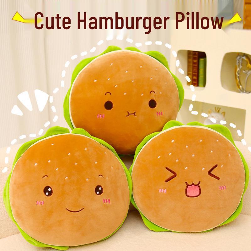 Adorable Hamburger Plush Pillow - Creative Food Cushion Toy for Bedside, Waist, or Back - Ideal Birthday Gift for All Ages