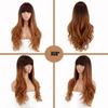 LISI HAIR Female Long Wavy Hair Wig with Bangs Synthetic Heat-resistant Fiber Wig Cosplay Lolita Party Daily Hairpin.