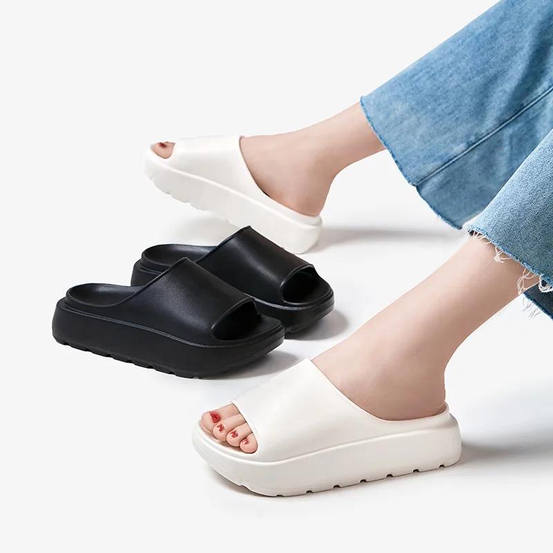 Fashion Shevalues 2024 New Summer Women Slippers Female Fashion Platform Flat Heel Slides Soft EVA Thick Sole Sandals Casual Beach Shoes