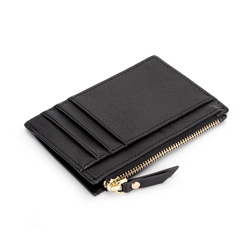 Genuine Leather Women's Sheepskin Woven Coin Purse and Multi-Card Holder