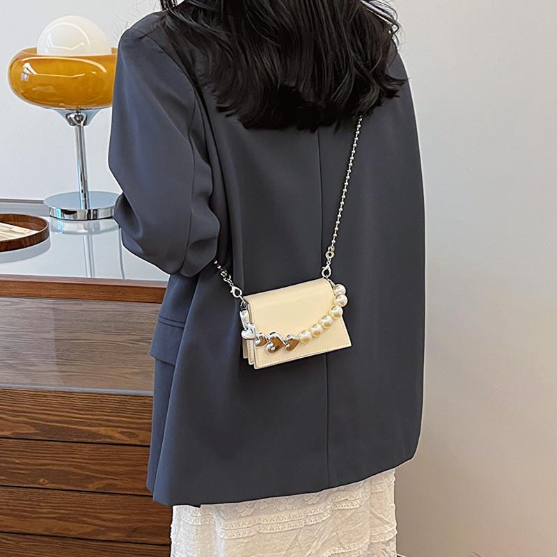 Mini Summer Fashion Chain Crossbody Bag Stylish Pu Leather Casual Shoulder Bag