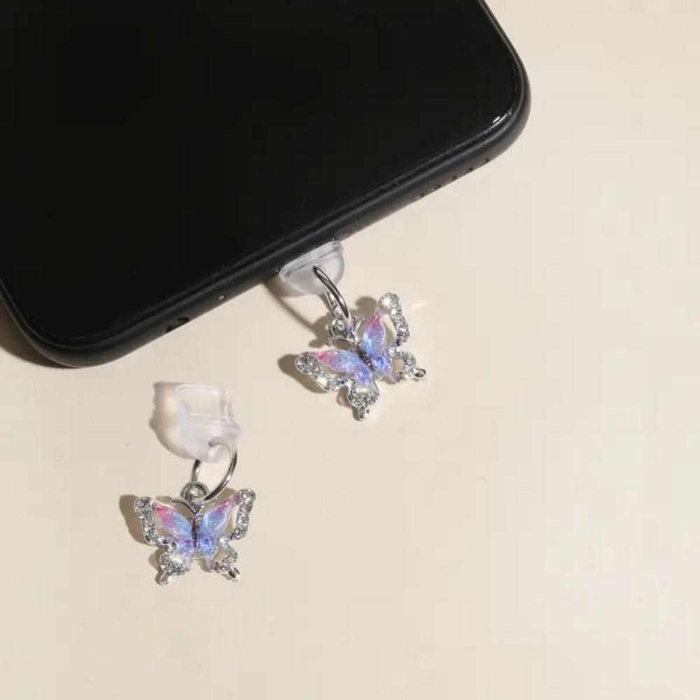 

Louys Mobile Phone Charging Port Dust Plug Type-c Interface Dust Plug Diamond-encrusted PVC Earphone Dust Rubber Plug