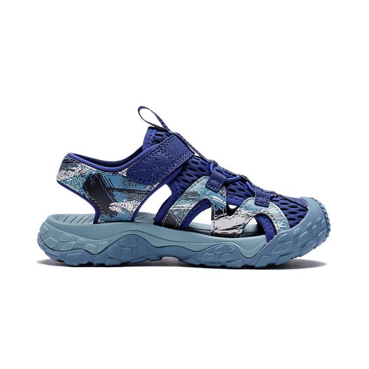 Li Ning Kids Trekking Comfortable Casual Sandals Kids Sandals Deep-Blue YKKS006-5