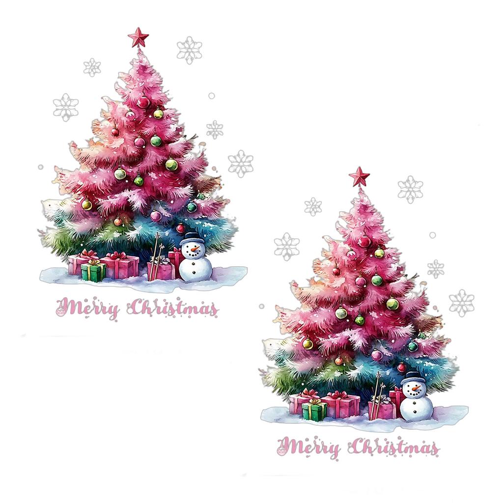 Christmas Window Clings Ball Pine Needle Window Decal Static Window Stickers Christmas Decorations for Holiday Party