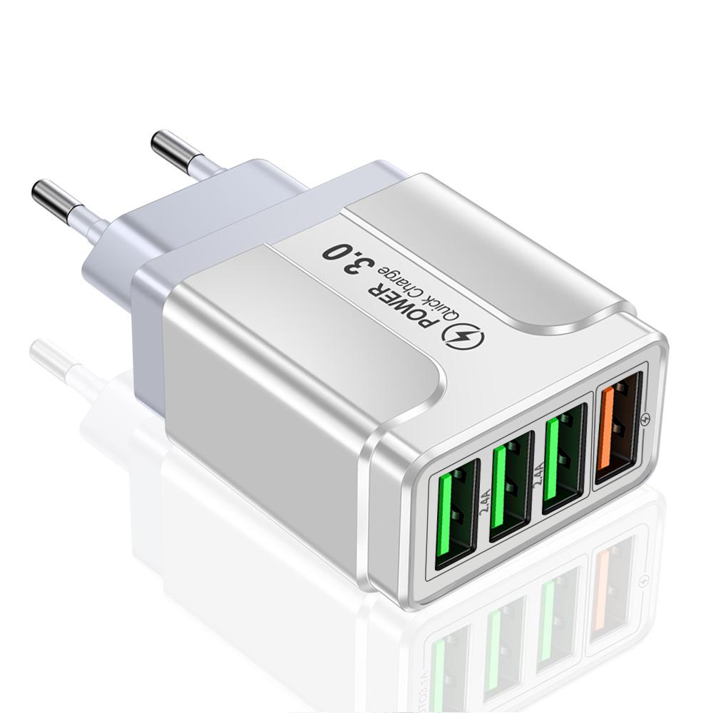 20W Multi Ports USB Charger Fast Charging Charger Quick Charger 3.0 For Samsung Galaxy S23 S22 Ultra Xiaomi iPhone 16 15 KR Plug