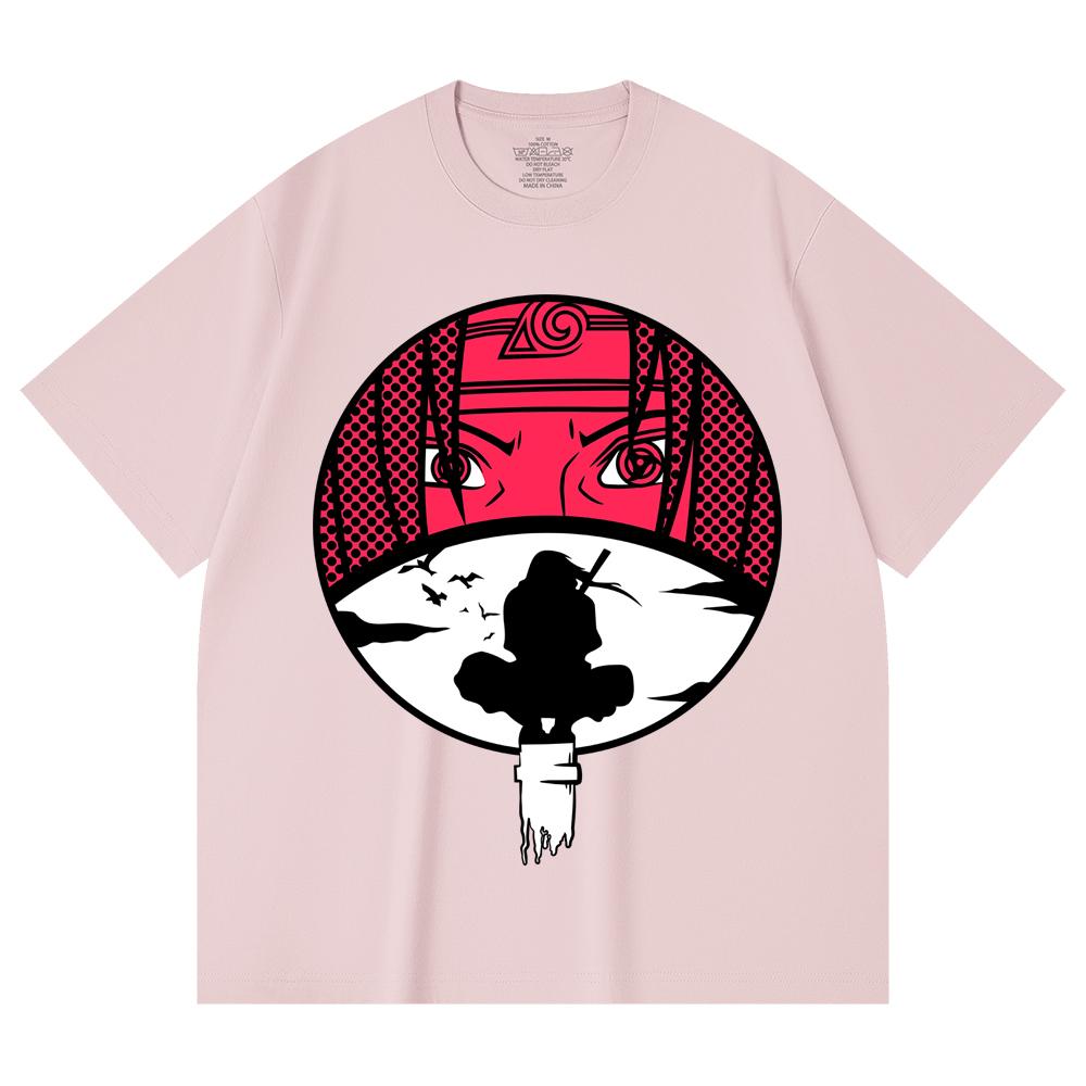 230 Gsm 100% Cotton Naruto V8 Itachi Print Unisex Heavy Cotton T Shirt