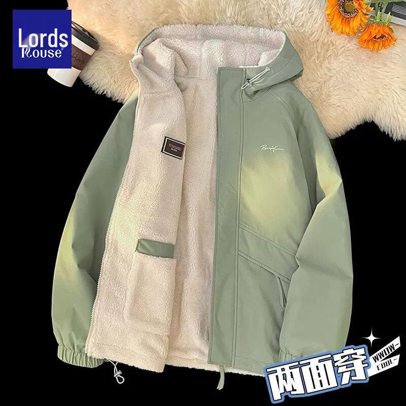 Men's Reversible Fleece-Lined Winter Padded Jacket