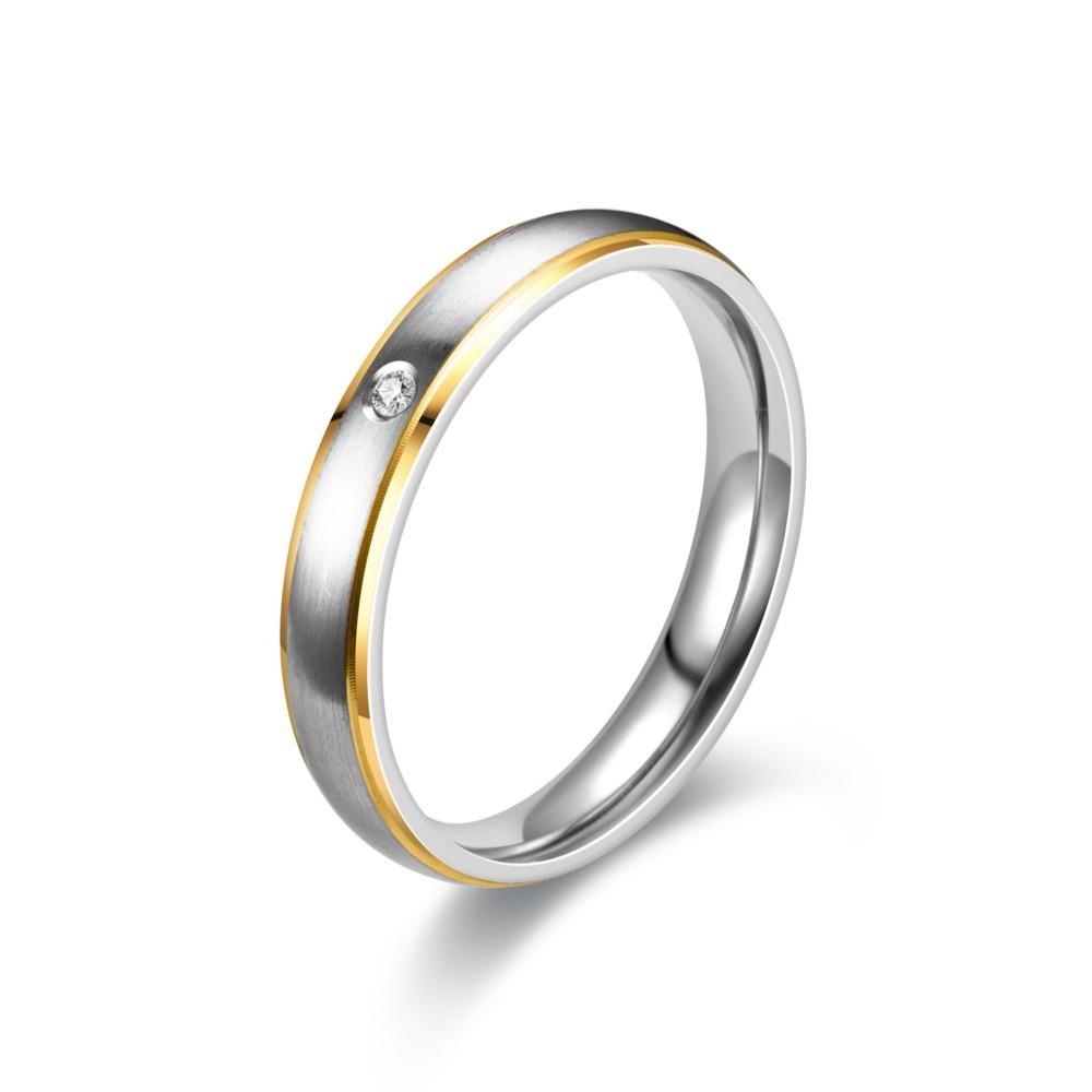 2025 Titanium Steel Zircon Couple Ring For Women Men Zircon Accessories Wholesale Valentine Day Gifts Wholesale Size 5-13