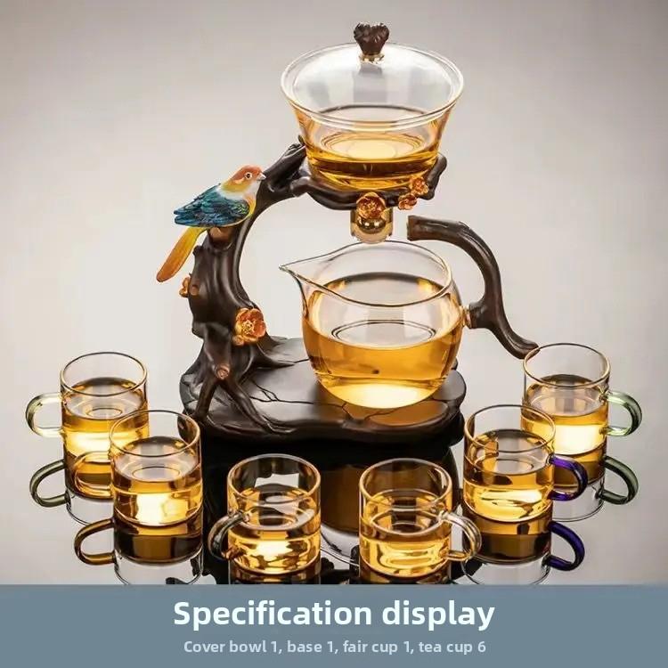 Automatyczny zestaw do herbaty szklany do domu Lekki luksus Wysokiej klasy filiżanka do herbaty Magnetyczny czajniczek Lenistwo zaparzacz do herbaty
