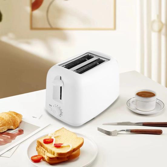 Toaster 2-Slice Bread Maker with Wide Slots Anti-Clogging Automatic Shutdown Adjustable Easy